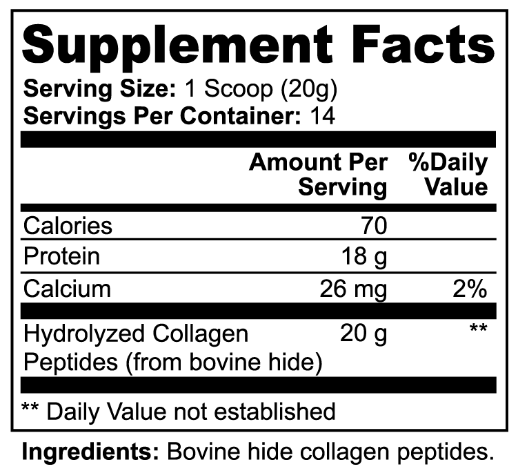 Grass-Fed Hydrolyzed Collagen Peptides (Types I & III)